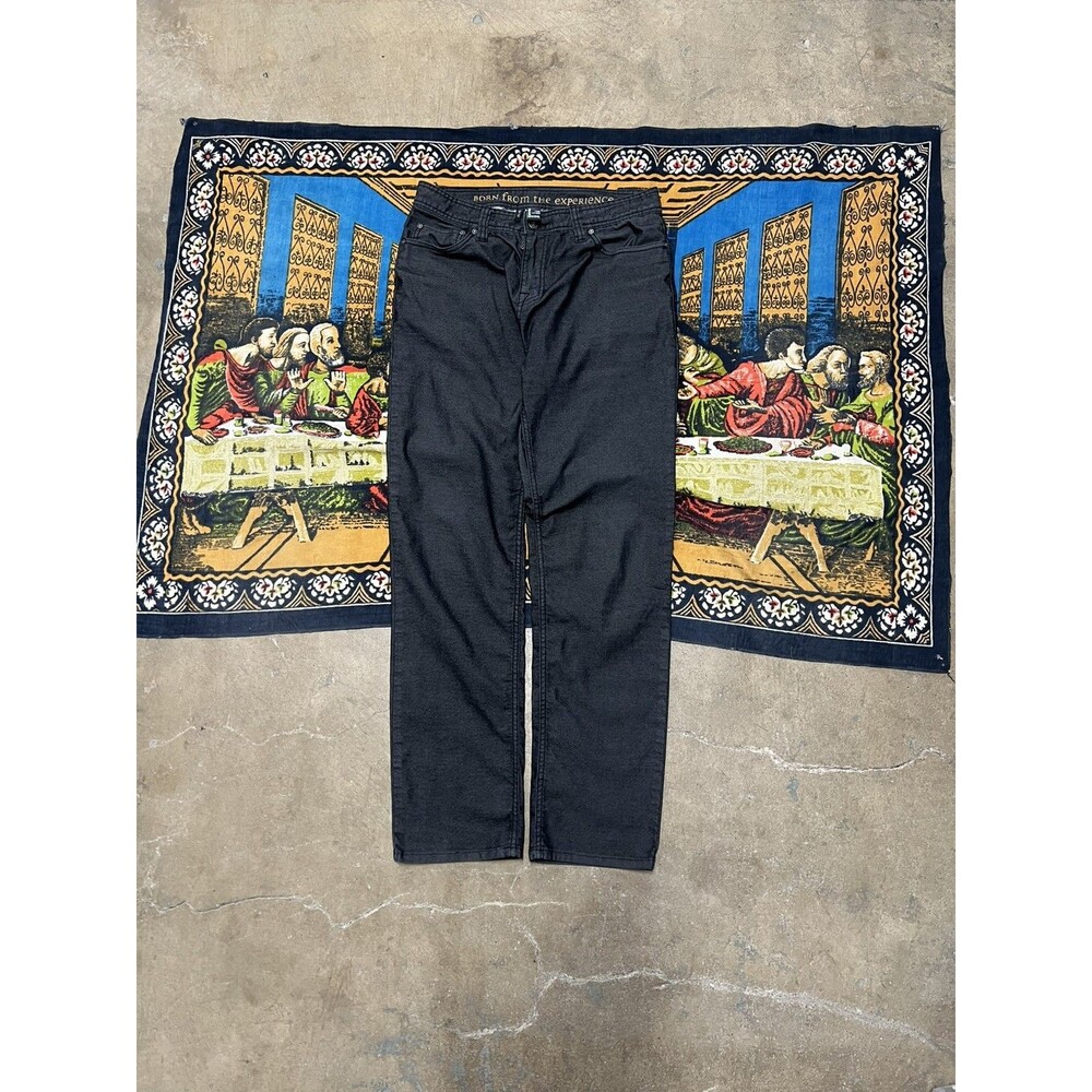 prAna Bridger Jeans Slim Fit Organic Cotton Blend - Mens Size 33x34 - Black raw